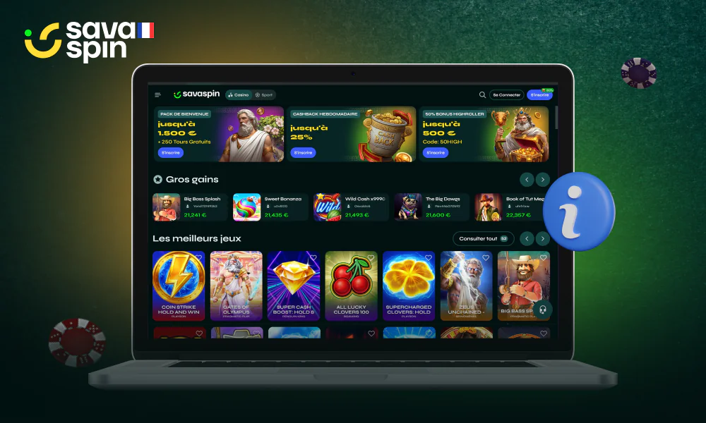 Savaspin est un casino régulé qui opère en devise euro, avec un large choix de méthodes de paiement incluant les options bancaires et cryptographiques