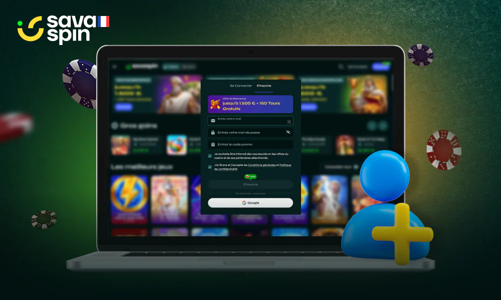 En quelques minutes seulement, votre inscription à SavaSpin vous donne accès à un monde de divertissement et à des bonus avantageux dès le début
