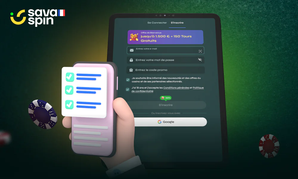 SavaSpin met en place des exigences d'inscription strictes pour assurer un environnement de jeu sécurisé et légal