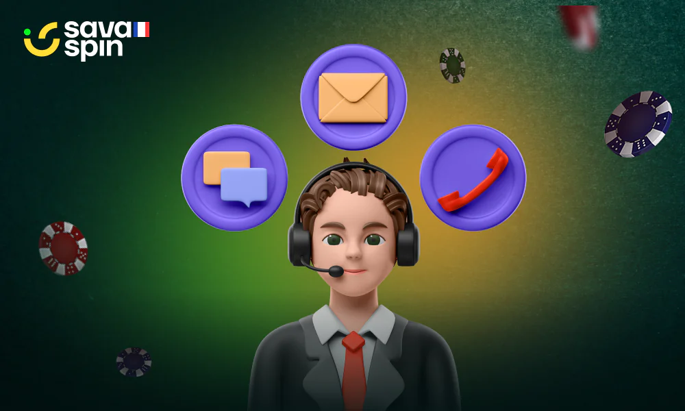 Le casino en ligne Savaspin offre un service client disponible jour et nuit par chat, email et appel téléphonique